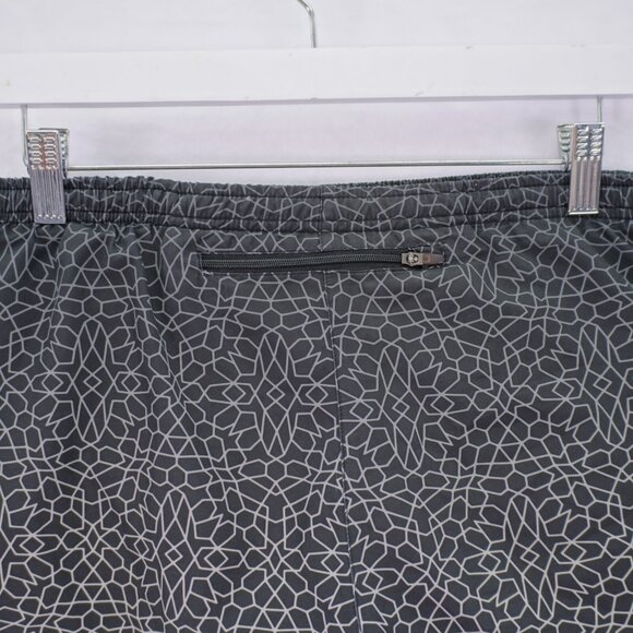 Nike Running Shorts Dri-Fit Black White Geometric Floral Small 28 / 3.25 Mid Ris - Picture 3 of 7